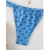 image:imageRoseSeek Womens 2 Piece Leopard Floral Bathing Suit Wireless Triangle Swimsuit High Waisted Bikini SetsBlue