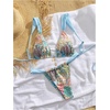 image:imageRoseSeek Womens 2 Piece Leopard Floral Bathing Suit Wireless Triangle Swimsuit High Waisted Bikini SetsBlue Multicolor