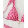image:imageRoseSeek Womens 2 Piece Leopard Floral Bathing Suit Wireless Triangle Swimsuit High Waisted Bikini SetsBright Pink