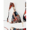 image:imageRoseSeek Womens 2 Piece Leopard Floral Bathing Suit Wireless Triangle Swimsuit High Waisted Bikini SetsMulticolor