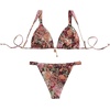 image:imageRoseSeek Womens 2 Piece Leopard Floral Bathing Suit Wireless Triangle Swimsuit High Waisted Bikini SetsMulticolor Leopard