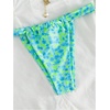 image:imageRoseSeek Womens 2 Piece Leopard Floral Bathing Suit Wireless Triangle Swimsuit High Waisted Bikini SetsMulticolor Mint Green