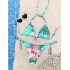 image:imageRoseSeek Womens 2 Piece Leopard Floral Bikini Sets Halter Triangle String Bathing Suit Starfish Metal SwimsuitsBlue