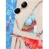 image:imageRoseSeek Womens 2 Piece Leopard Floral Bikini Sets Halter Triangle String Bathing Suit Starfish Metal SwimsuitsBlue Red