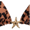 image:imageRoseSeek Womens 2 Piece Leopard Floral Bikini Sets Halter Triangle String Bathing Suit Starfish Metal SwimsuitsCheetah Brown