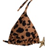image:imageRoseSeek Womens 2 Piece Leopard Floral Bikini Sets Halter Triangle String Bathing Suit Starfish Metal SwimsuitsCheetah Brown