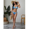 image:imageRoseSeek Womens 2 Piece Leopard Floral Bikini Sets Halter Triangle String Bathing Suit Starfish Metal SwimsuitsFloral Blue