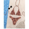 image:imageRoseSeek Womens 2 Piece Leopard Floral Bikini Sets Halter Triangle String Bathing Suit Starfish Metal SwimsuitsFloral Brown