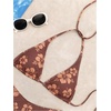 image:imageRoseSeek Womens 2 Piece Leopard Floral Bikini Sets Halter Triangle String Bathing Suit Starfish Metal SwimsuitsFloral Brown