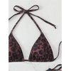 image:imageRoseSeek Womens 2 Piece Leopard Floral Bikini Sets Halter Triangle String Bathing Suit Starfish Metal SwimsuitsMix Cheetah