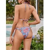 image:imageRoseSeek Womens 2 Piece Leopard Floral Bikini Sets Halter Triangle String Bathing Suit Starfish Metal SwimsuitsMulticolor Blue