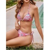 image:imageRoseSeek Womens 2 Piece Leopard Floral Bikini Sets Halter Triangle String Bathing Suit Starfish Metal SwimsuitsMulticolor Hot Pink