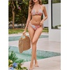 image:imageRoseSeek Womens 2 Piece Leopard Floral Bikini Sets Halter Triangle String Bathing Suit Starfish Metal SwimsuitsMulticolor Orange