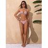 image:imageRoseSeek Womens 2 Piece Leopard Floral Bikini Sets Halter Triangle String Bathing Suit Starfish Metal SwimsuitsMulticolor Red
