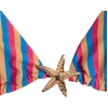 image:imageRoseSeek Womens 2 Piece Leopard Floral Bikini Sets Halter Triangle String Bathing Suit Starfish Metal SwimsuitsMulticolor Striped