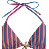 image:imageRoseSeek Womens 2 Piece Leopard Floral Bikini Sets Halter Triangle String Bathing Suit Starfish Metal SwimsuitsMulticolor Striped