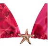 image:imageRoseSeek Womens 2 Piece Leopard Floral Bikini Sets Halter Triangle String Bathing Suit Starfish Metal SwimsuitsPure Hot Pink