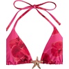 image:imageRoseSeek Womens 2 Piece Leopard Floral Bikini Sets Halter Triangle String Bathing Suit Starfish Metal SwimsuitsPure Hot Pink