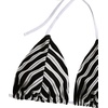 image:imageRoseSeek Womens 2 Piece Leopard Floral Bikini Sets Halter Triangle String Bathing Suit Starfish Metal SwimsuitsStriped Black and White