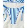 image:imageRoseSeek Womens 2 Piece Leopard Floral Bikini Sets Halter Triangle String Bathing Suit Starfish Metal SwimsuitsStriped Blue