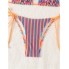 image:imageRoseSeek Womens 2 Piece Leopard Floral Bikini Sets Halter Triangle String Bathing Suit Starfish Metal SwimsuitsStriped Multicolor