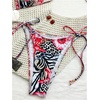 image:imageRoseSeek Womens 2 Piece Leopard Floral Bikini Sets Halter Triangle String Bathing Suit Starfish Metal SwimsuitsZebra Floral