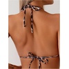 image:imageRoseSeek Womens 2 Piece Leopard Floral Bikini Sets Ring Triangle Halter Bathing Suit Tie Back SwimsuitBrown