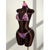 image:imageRoseSeek Womens 2 Piece Leopard Floral Bikini Sets Ring Triangle Halter Bathing Suit Tie Back SwimsuitMulticolor Floral