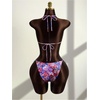 image:imageRoseSeek Womens 2 Piece Leopard Floral Bikini Sets Ring Triangle Halter Bathing Suit Tie Back SwimsuitMulticolor Floral