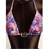 image:imageRoseSeek Womens 2 Piece Leopard Floral Bikini Sets Ring Triangle Halter Bathing Suit Tie Back SwimsuitMulticolor Floral