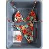 image:imageRoseSeek Womens 2 Piece Leopard Floral Bikini Sets Ring Triangle Halter Bathing Suit Tie Back SwimsuitRed and Blue