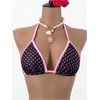 image:imageRoseSeek Womens 2 Piece Leopard Ruffle Bikini Sets Triangle Halter Y2k Swimsuit Contrast Trim Bathing SuitMulticolor Purple