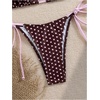 image:imageRoseSeek Womens 2 Piece Polka Dots Bikini Sets High Waisted Triangle Halter String Thong SwimsuitBrown and Pink