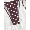 image:imageRoseSeek Womens 2 Piece Polka Dots Bikini Sets High Waisted Triangle Halter String Thong SwimsuitBrown and White