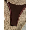 image:imageRoseSeek Womens 2 Piece Swimsuit Starfish Decor Padded Boho Bathing Suit Spaghetti Strap Bikini SetDeep Brown