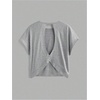 image:imageRoseSeek Womens 3 Packs Open Back Tops T Shirt Criss Cross Cut Out Tee Short Sleeve Crewneck Summer Backless TopsBlack Red Grey