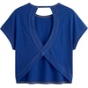 image:imageRoseSeek Womens 3 Packs Open Back Tops T Shirt Criss Cross Cut Out Tee Short Sleeve Crewneck Summer Backless TopsBlue Multicolor