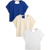 image:imageRoseSeek Womens 3 Packs Open Back Tops T Shirt Criss Cross Cut Out Tee Short Sleeve Crewneck Summer Backless TopsBlue Multicolor