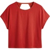 image:imageRoseSeek Womens 3 Packs Open Back Tops T Shirt Criss Cross Cut Out Tee Short Sleeve Crewneck Summer Backless TopsPink Multicolor