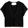 image:imageRoseSeek Womens 3 Packs Open Back Tops T Shirt Criss Cross Cut Out Tee Short Sleeve Crewneck Summer Backless TopsPink Red Black