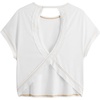 image:imageRoseSeek Womens 3 Packs Open Back Tops T Shirt Criss Cross Cut Out Tee Short Sleeve Crewneck Summer Backless TopsWhite Blue Black