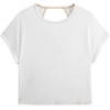 image:imageRoseSeek Womens 3 Packs Open Back Tops T Shirt Criss Cross Cut Out Tee Short Sleeve Crewneck Summer Backless TopsWhite Blue Black