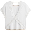 image:imageRoseSeek Womens 3 Packs Open Back Tops T Shirt Criss Cross Cut Out Tee Short Sleeve Crewneck Summer Backless TopsWhite Multicolor