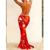 image:imageRoseSeek Womens 3 Piece Floral Cheeky Bikini Sets Halter String Swimsuit with Mesh Beach Cover Up SkirtMix Red