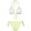 image:imageRoseSeek Womens 3 Piece Floral Swimsuit Halter Triangle String Bikini with Bodycon Beach Skirts Cover UpChampagne