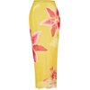 image:imageRoseSeek Womens 3 Piece Floral Swimsuit Halter Triangle String Bikini with Bodycon Beach Skirts Cover UpYellow and Pink