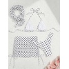 image:imageRoseSeek Womens 4 Piece Swimsuits Floral Cheetah Bikini Sets Bathing Suit with Mesh Cover Up Skirt amp BandanaWhite