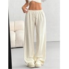 image:imageRoseSeek Womens Acid Washed Baggy Sweatpants Drawstring Waist Wide Straight Leg Track PantsBeige