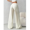 image:imageRoseSeek Womens Acid Washed Baggy Sweatpants Drawstring Waist Wide Straight Leg Track PantsBeige