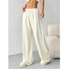 image:imageRoseSeek Womens Acid Washed Baggy Sweatpants Drawstring Waist Wide Straight Leg Track PantsBeige